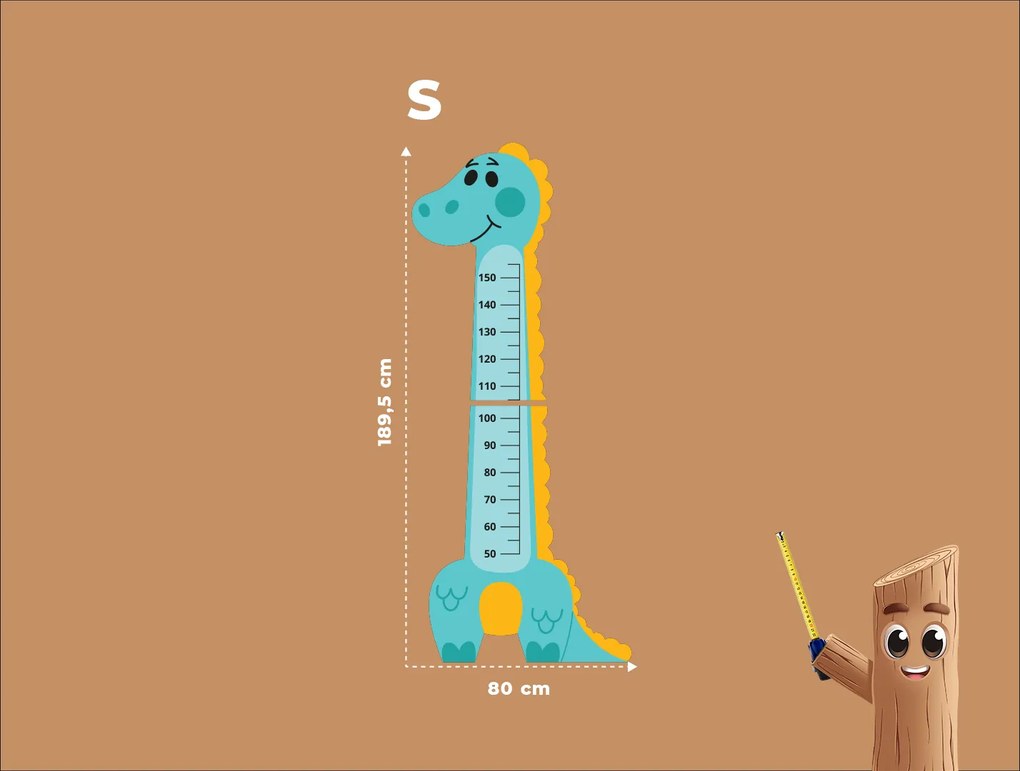 drevko |  Meter do detskej izby Dino  1895 x 80 cm