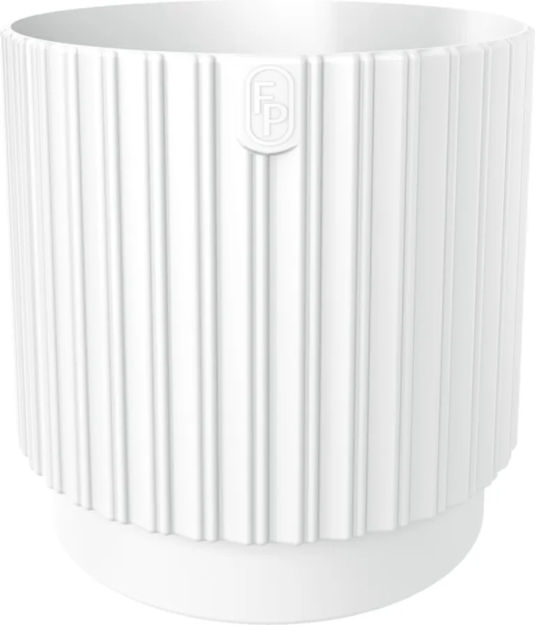 Kvetináč MIKA CYLI  PETIT ECO RECYCLED 140 mm biely*0156