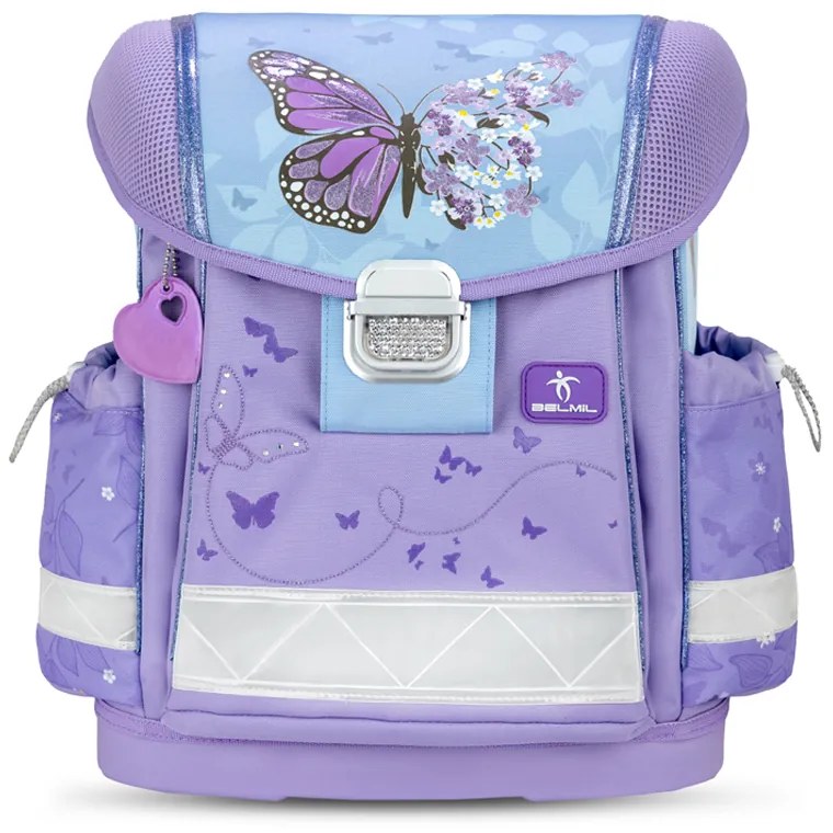 Školský set BELMIL Purple Blue Butterfly