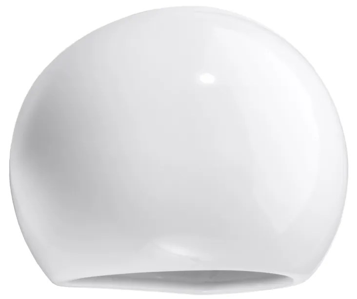 Nástenné svietidlo Globe, 1x biele keramické tienidlo, b