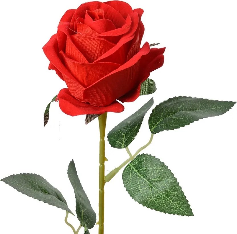Červená umelá kvetina ruže Rosea - 8*8*50 cm