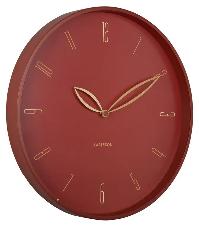 Karlsson 6012RD dizajnové nástenné hodiny červená, pr. 40 cm
