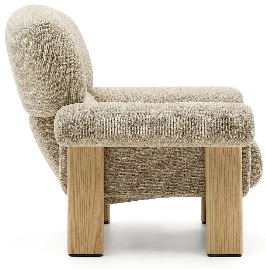 Béžové ženilkové kreslo Nema – Kave Home