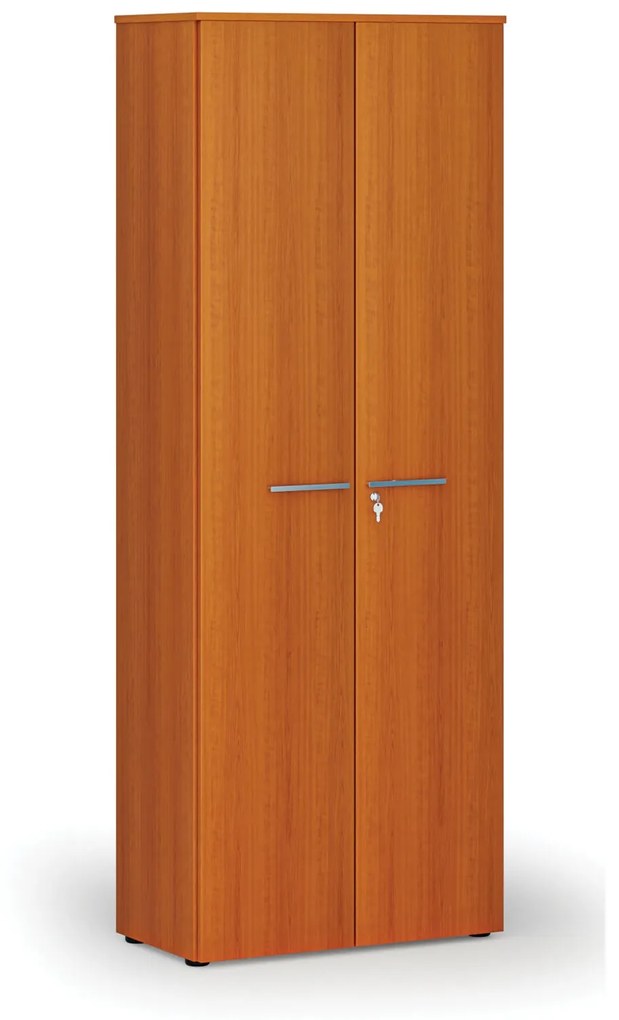 Kancelárska skriňa s dverami PRIMO WOOD, 2128 x 800 x 420 mm, čerešňa