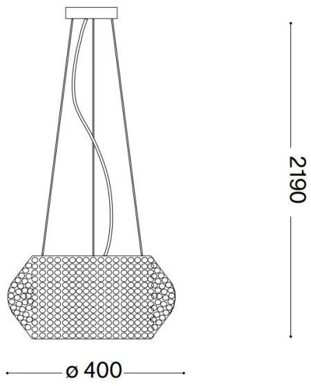 Ideal Lux - Krištáľový luster na lanku PASHA 6xE14/40W/230V pr. 40cm lesklý chróm