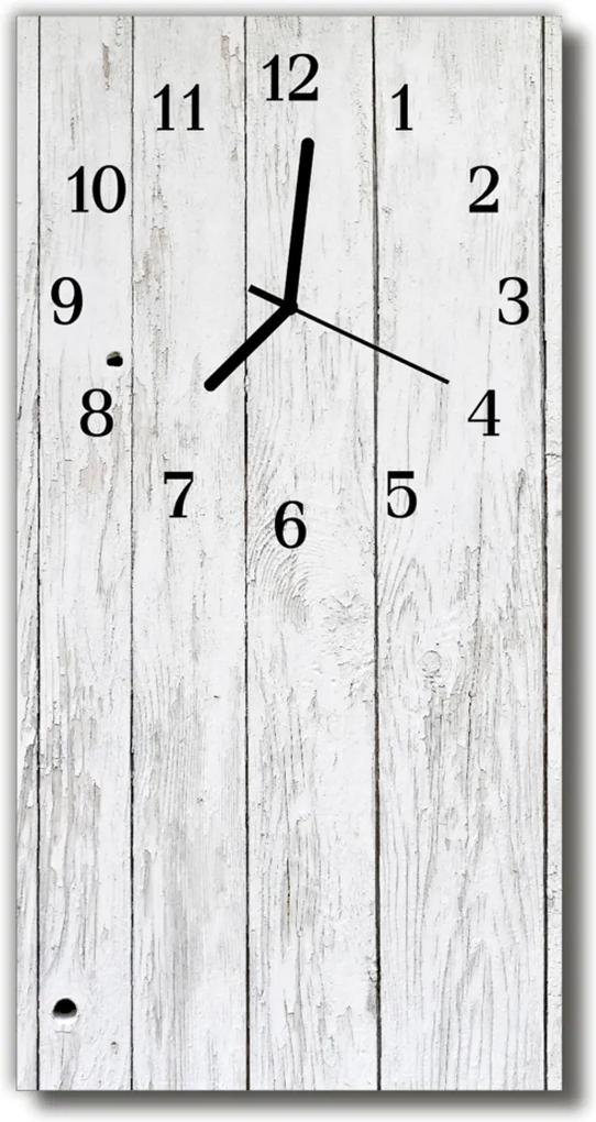 Nástenné hodiny vertikálne  biele drevo