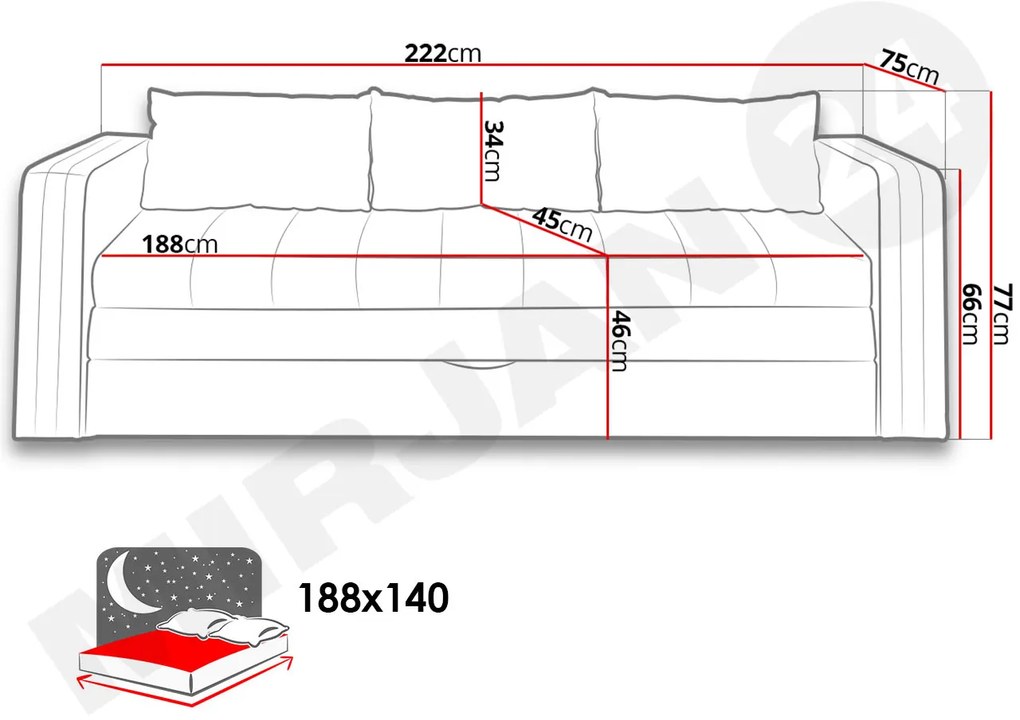 Pohovka Vivienne  (tmavomodrá + čierna). Vlastná spoľahlivá doprava až k Vám domov. 1123195