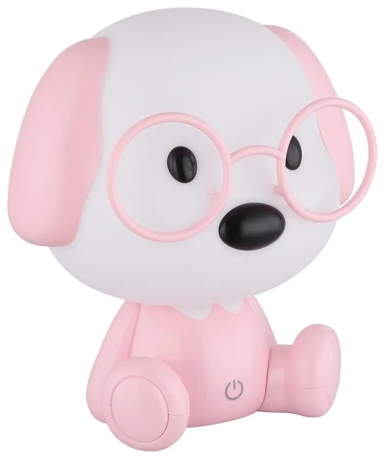 Globo 21761P - LED stmievateľná detská nočná lampa PUPPY 1W/5V 500 mAh ružová