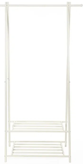 Stojan na oblečenie, kovový, 2 police, 155x87,5x41cm