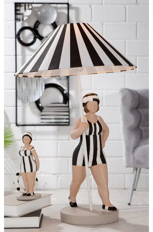 Retro svietidlo čierno biele BECKY