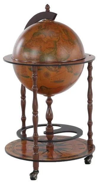 Barový stolík na kolieskach Globus 2-324 - čerešňa