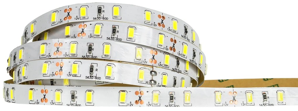 ECOLIGHT LED pásik - SMD 5630 - 5m - 60LED/m - 18W/m - IP65 - studená biela