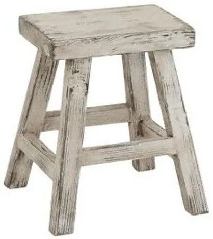 Drevená biela stolička Ibiza - 40*37*45cm