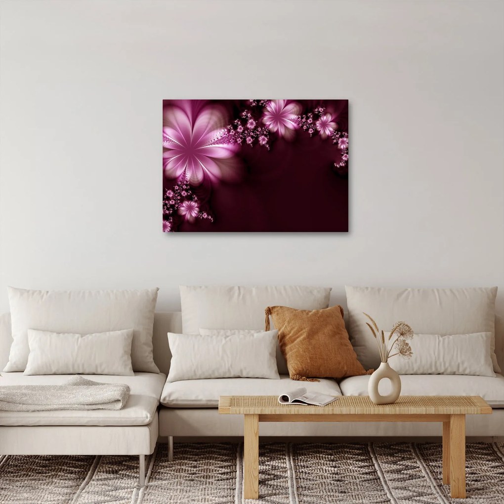 Obraz abstrakcie - kvety (70x50 cm)