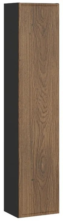 Koupelnová sestava s deskou, skříňkami a zápustným umyvadlem Talia Casella 60 cm černý mat/dub casella
