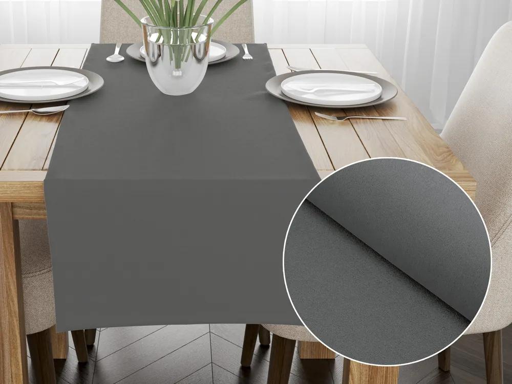 Biante Dekoračný behúň na stôl BKU-119 Antracitovo sivý 20x160 cm