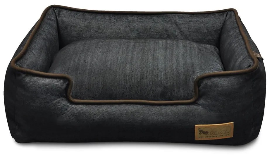 Tmavomodrý pelech pre psa 110x95 cm Lounge Bed Denim Medieval Blue / Dark Chocolate XL – P.L.A.Y.