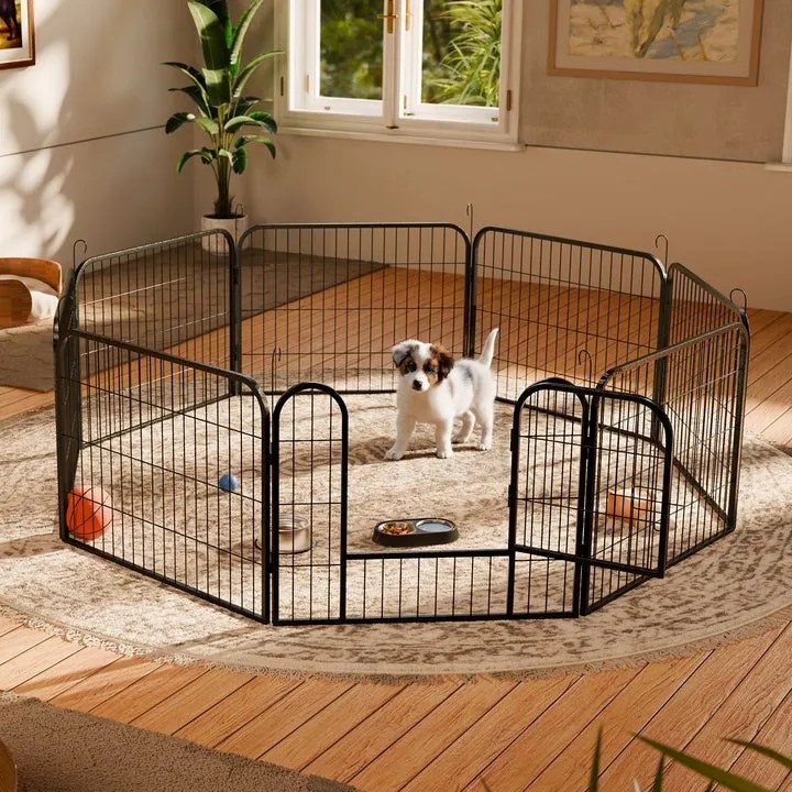 Kovová klietka pre šteniatka a malé zvieratá 80x60 cm,Ø210cm