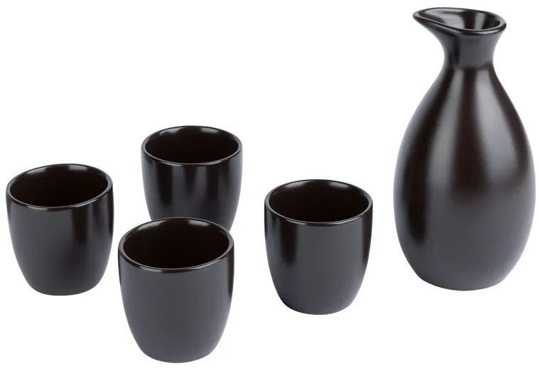 ERNESTO®  Sake súprava, 5-dielna (čierna)  (100351881)