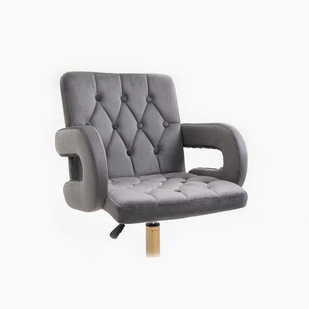 LuxuryForm DESIGN Stolička BOSTON VELUR na čiernom kríži - šedá