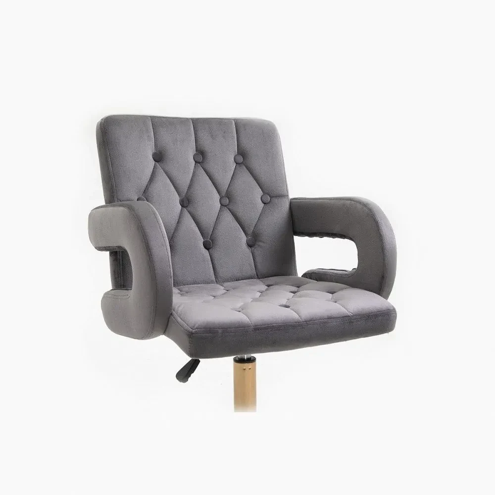 LuxuryForm DESIGN Stolička BOSTON VELUR na čiernom kríži - šedá