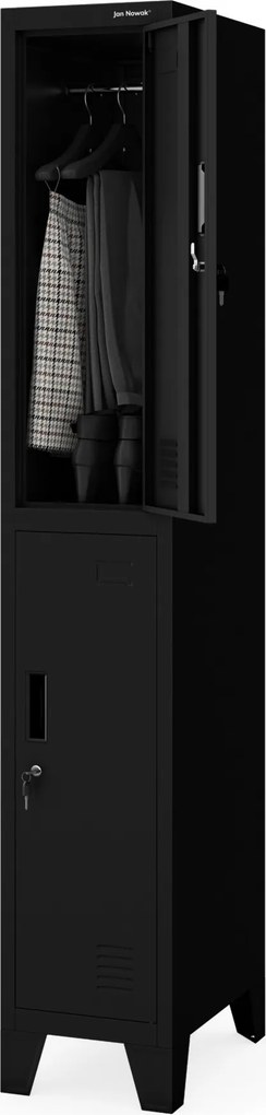 Šatníková skriňa pre zamestnancov čierna BARTEK 1 Plus 292 x 1720 x 450 mm