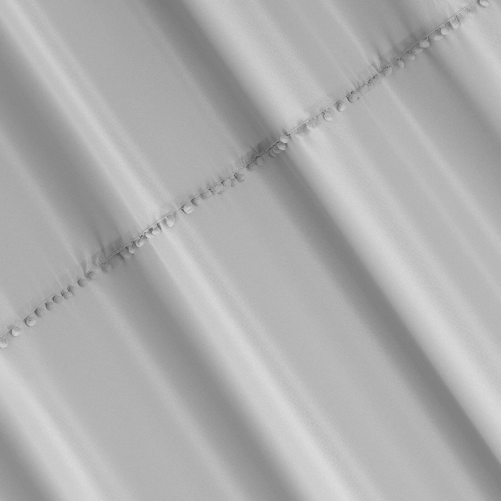 ZÁVES NA KRÚŽKOCH DEFNE 135X260 CM STRIEBORNÁ
