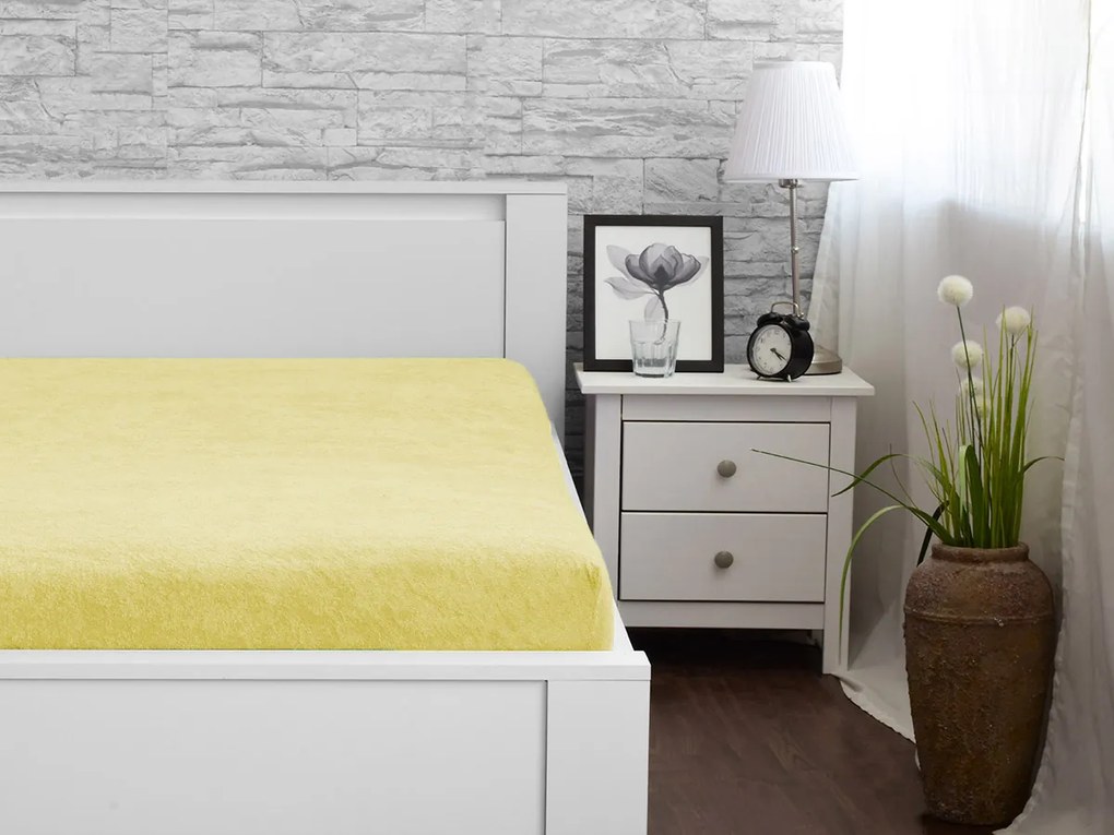 XPOSE® Froté plachta Exclusive - žltá 140x200 cm