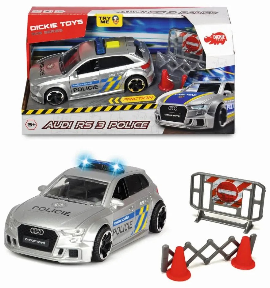 Audi RS3 polícia, česká verzia jazyka