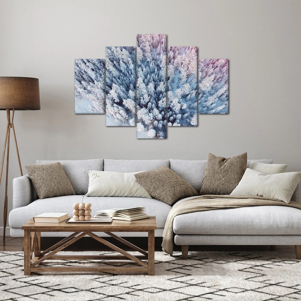 Obraz zasnežených stromov (150x105 cm)