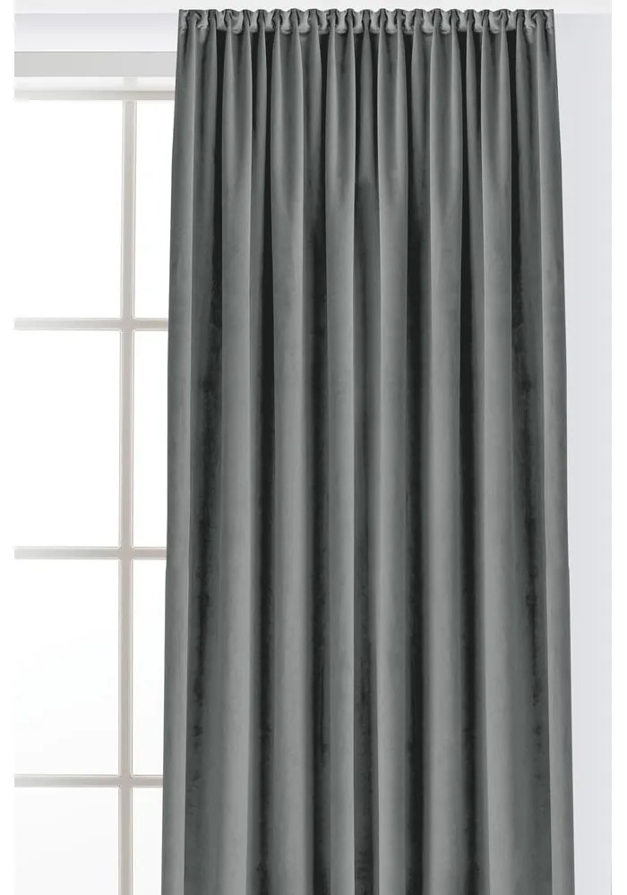 Sivý zamatový dimout záves 200x250 cm Velto – Filumi
