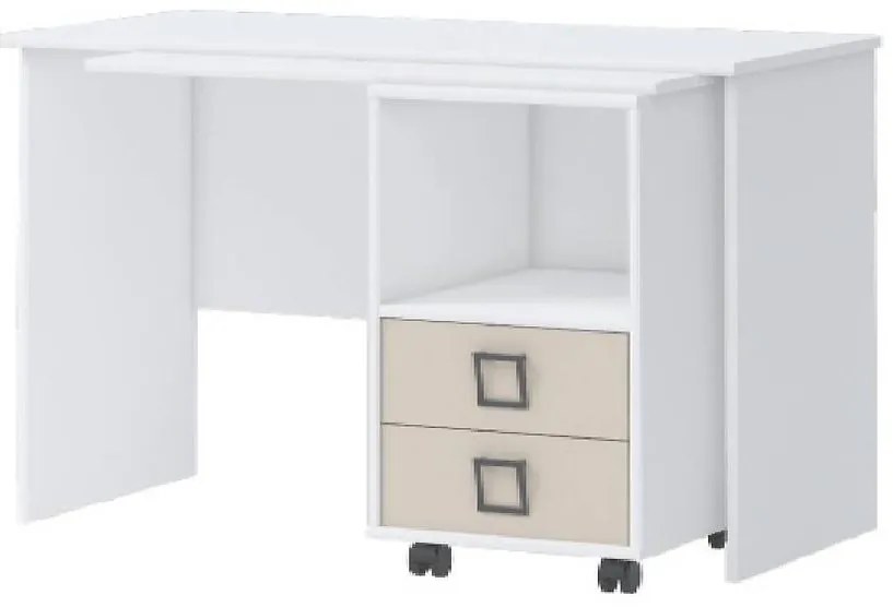 Písací stôl  Kiki RS-BE/KI-01 biely/piesok