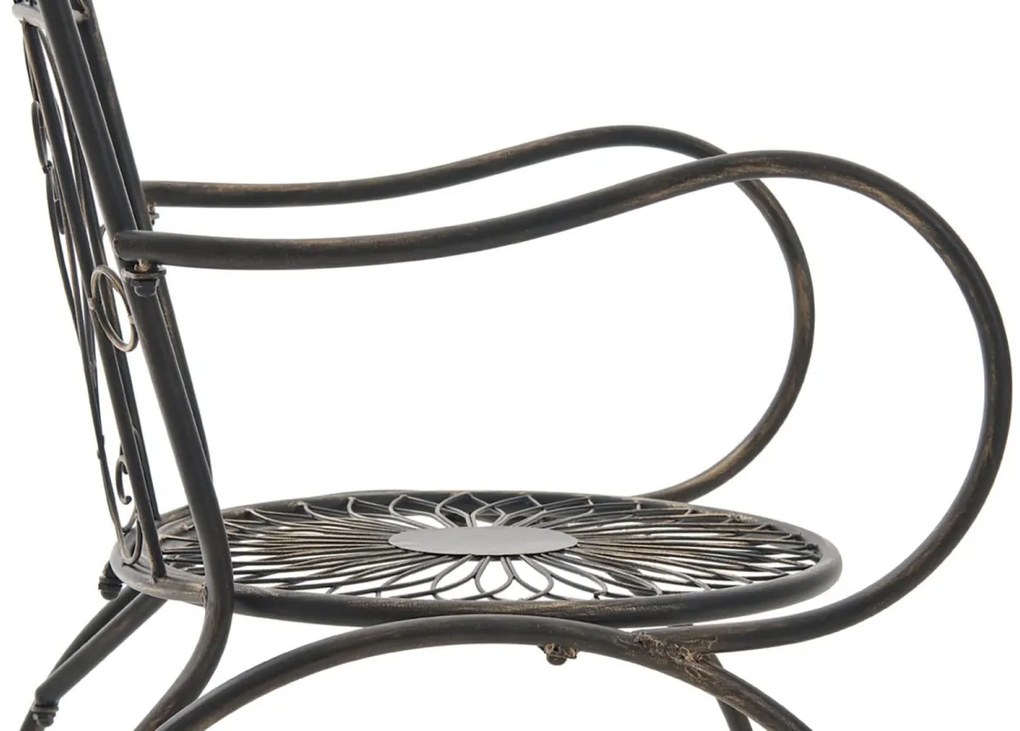 Kovová stolička Sheela s područkami (SET 2 ks) - Bronzová