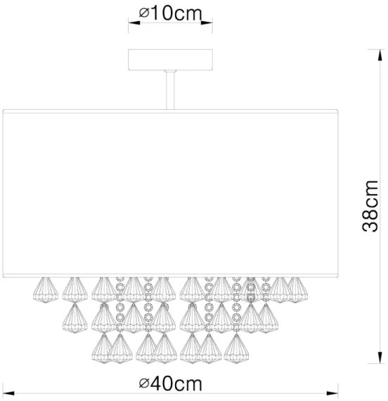 GLOBO 15188D3 - Stropné svietidlo AMY 1xE27/60W/230V