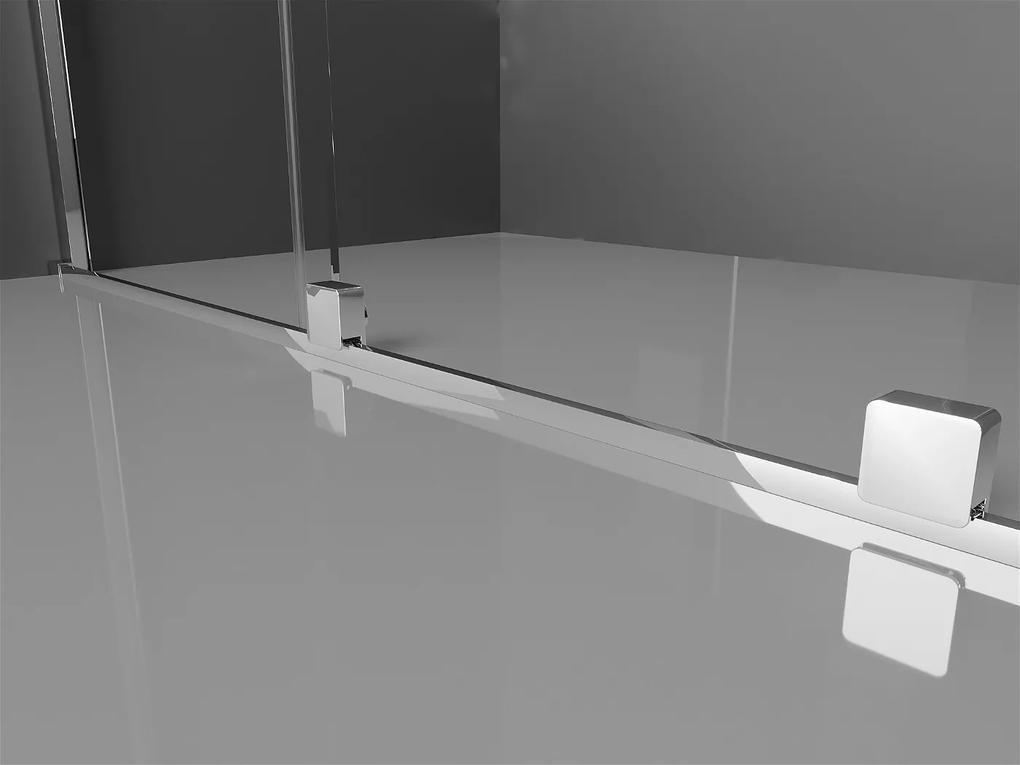 Mexen Velar, sprchový kút s posuvnými dverami 150(dvere) x 75(stena) cm, 8mm číre sklo, chrómový profil, 871-150-075-01-01