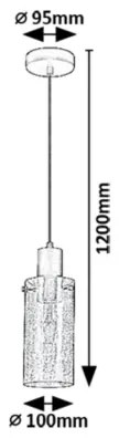 Rabalux 72037 - Luster na lanku FUMEA 1xE27/60W/230V
