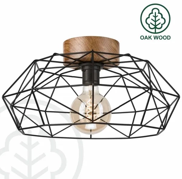 Brilagi - Stropné svietidlo WOODY BASKET 1xE27/60W/230V dub orech