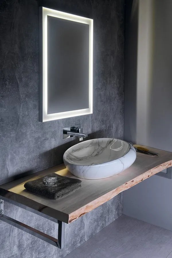 Sapho Sapho, DALMA keramické umývadlo 68x16,5x44 cm, carrara, MM317