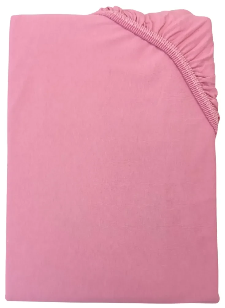 Posteľná plachta jersey svetloružová TiaHome - 90x200cm