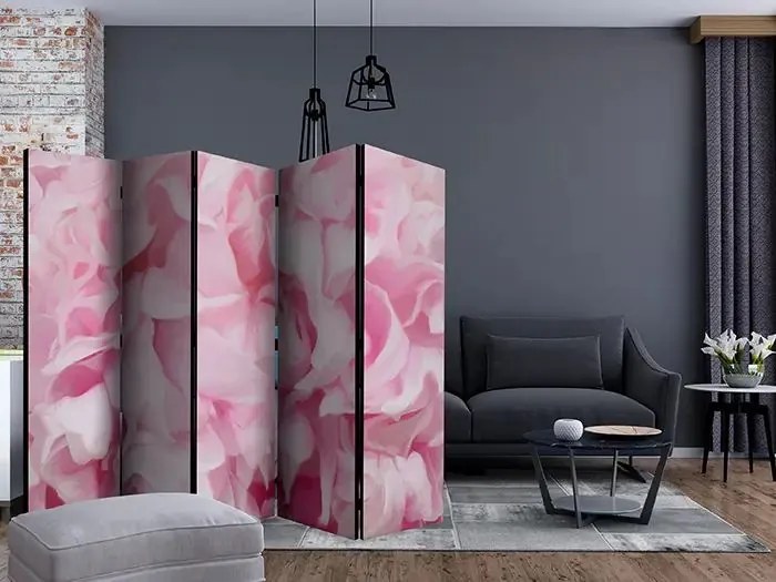 Paraván - azalea (pink) II [Room Dividers] Veľkosť: 225x172, Verzia: Akustický