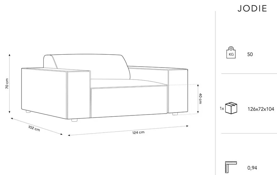 Béžové kreslo z textílie bouclé Jodie – Micadoni Home
