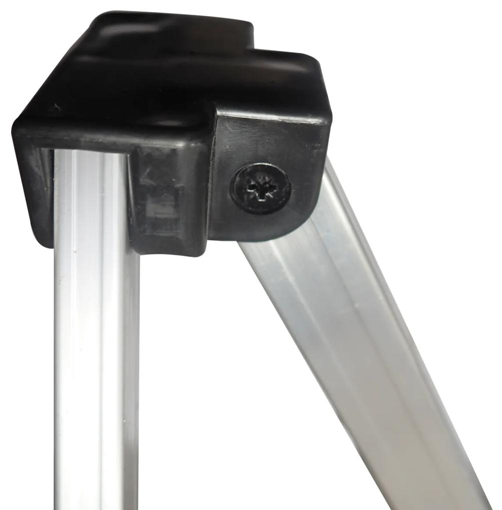 Rýchlorozkladací nožnicový stan 3x6m – hliníkový, Biela, 3 bočné plachty