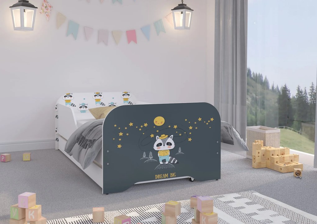 Wooden Toys Detská posteľ MIKI 140x70 BORSUK