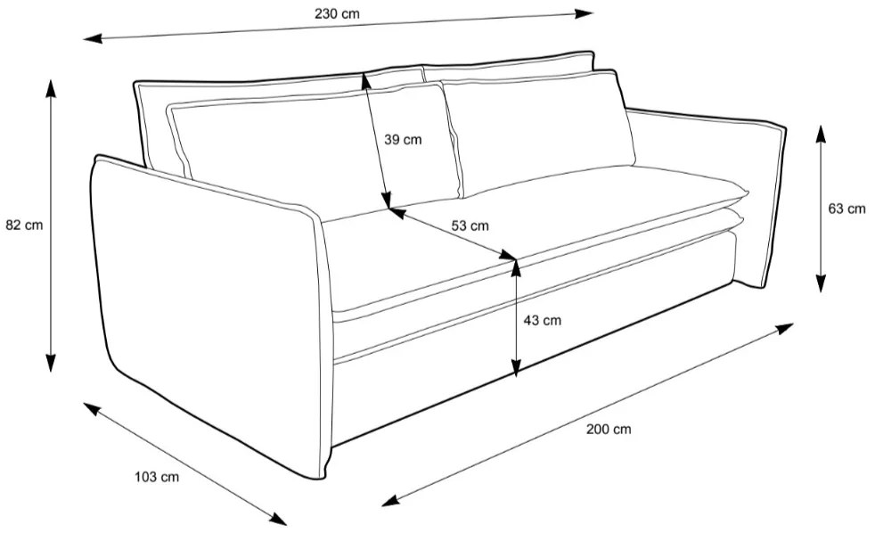 Pohovka ALBER SLIM sofa