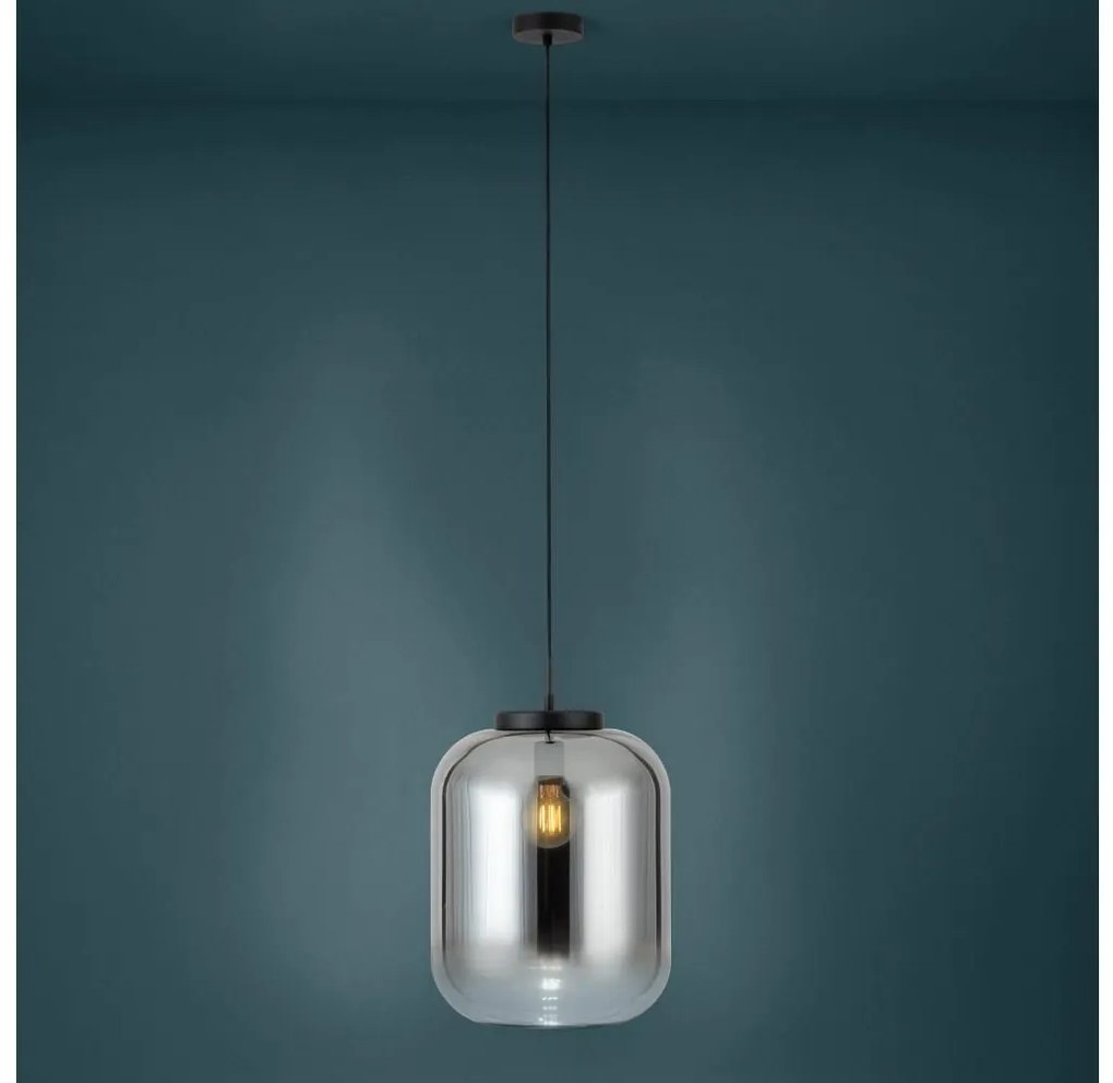 Eglo 39674 - Luster na lanku BULCIAGO 1xE27/40W/230V pr. 35 cm dymová