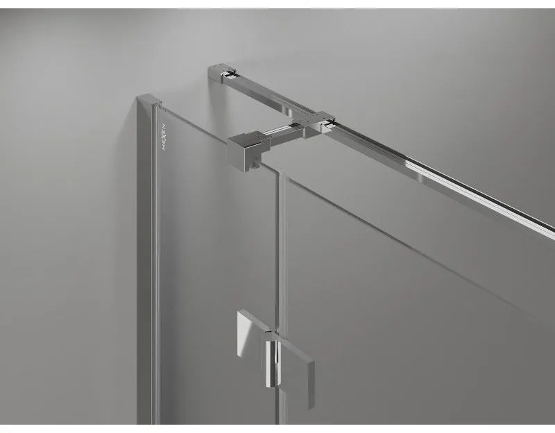 Mexen, Mexen Mist H T sklopný sprchový kút pravý 75 x 85 cm, priehľadný, chróm - 8A5T-075-085-01-00-P
