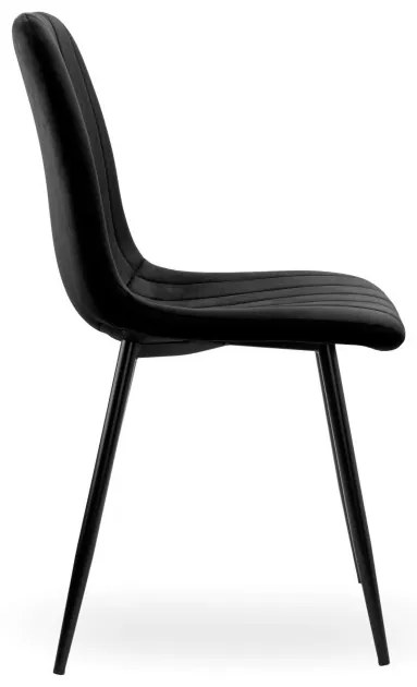 Jedálenská stolička FRESNO VELVET čierna