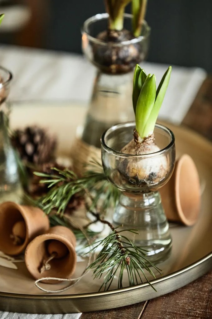 IB Laursen Závesná hlinená ozdoba CHRISTMAS BELL hnedá