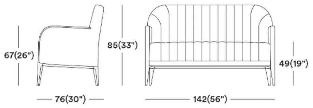 PARIGI ČALÚNENÁ LAVICA sofa