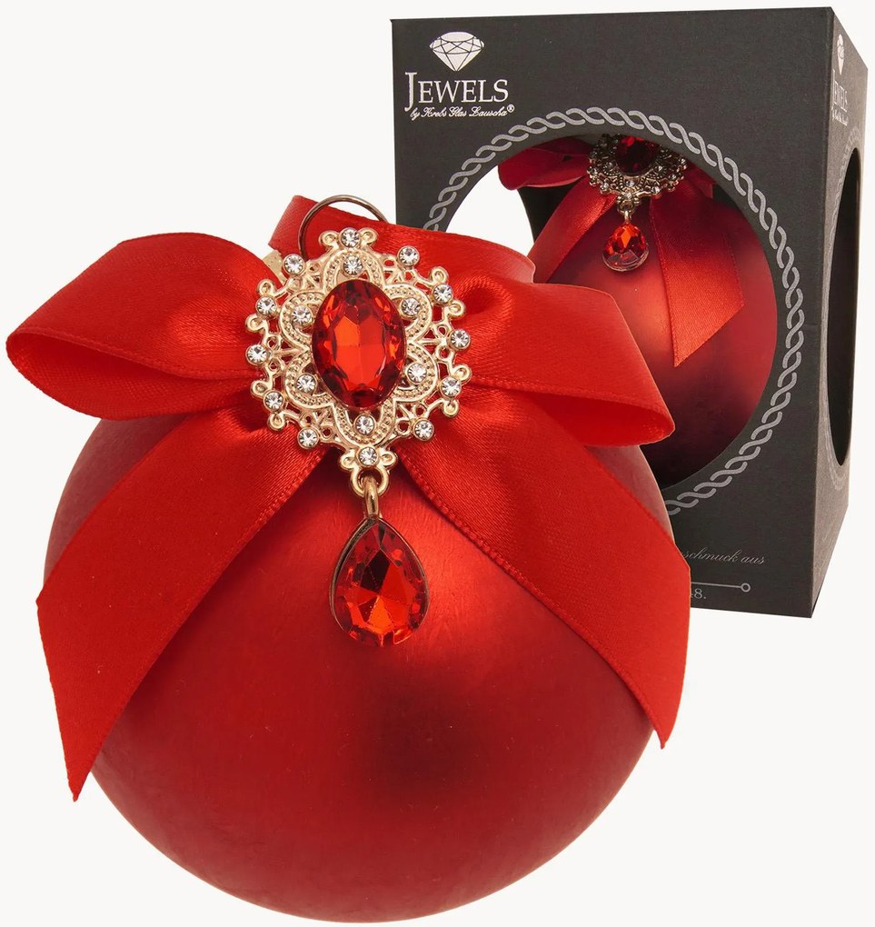 Ručne maľovaná vianočná ozdoba Rhinestones + Bow